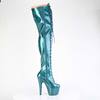 Pleaser - ADORE3020GP Cuissardes à plateforme - Turquoise Product image